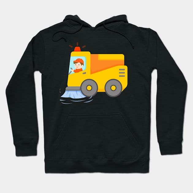 Street Sweeper Truck Hoodie by samshirts